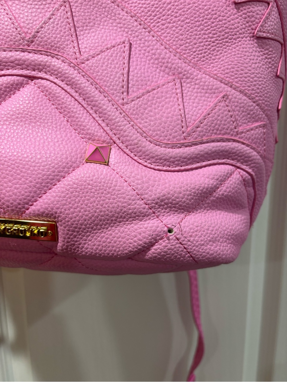 Authentic SprayGround pink Quilted Studded Backpack - Spraygroynd - Picture 2 of 11